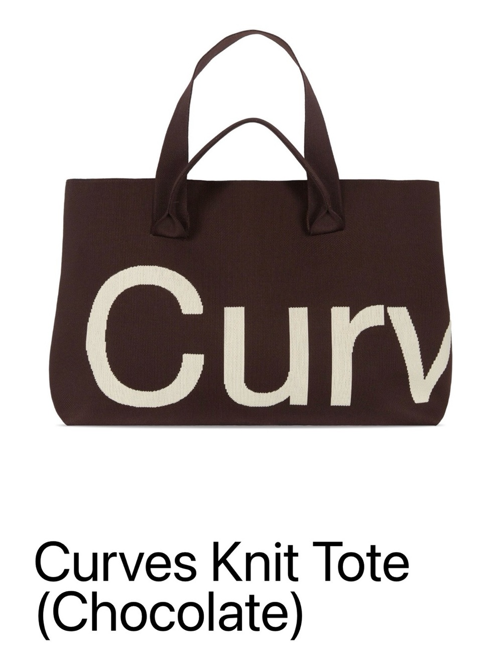 Curves Knit Tote (Chocolate) - Women's Knit Tote Bag
